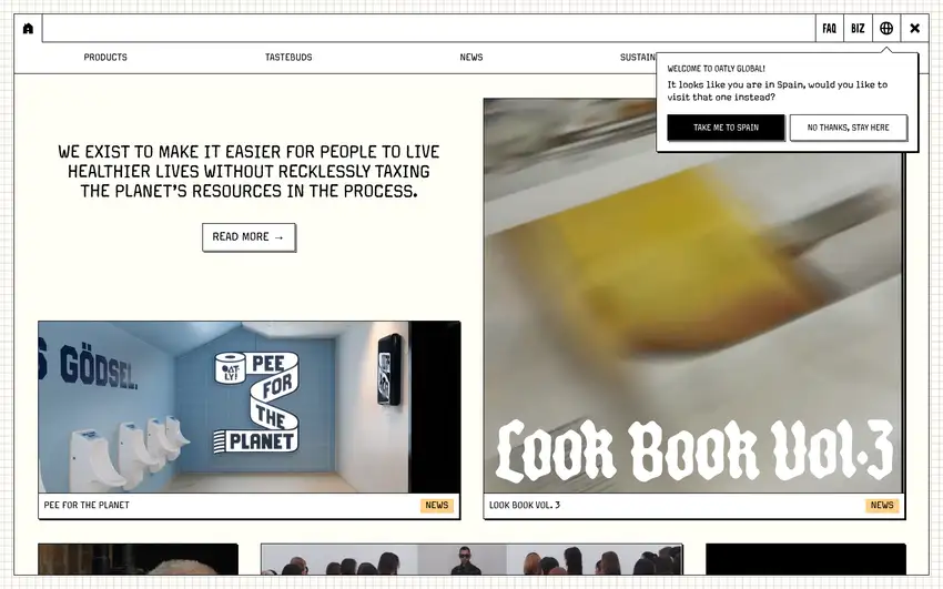 Captura de la web de Oatly
